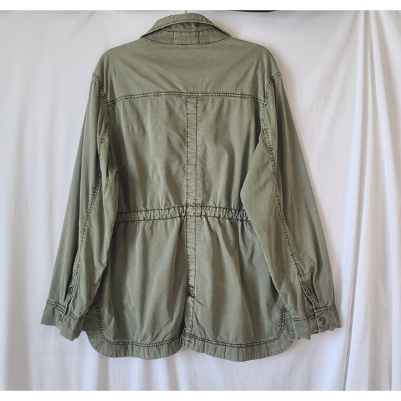 Anthropologie Marrakech Geneva Anorak Green Cargo Utility Jacket Large - Picture 8 of 9
